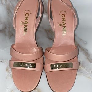 Authentic, timeless Chanel slingback sandals